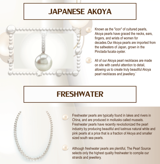 The Three Different Types of Pearls Image