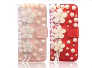 DH Gate Floral & Pearls Samsung Galaxy Cell Phone Case