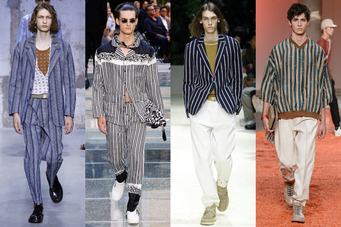 Men Wearing Stripes on the Runway.