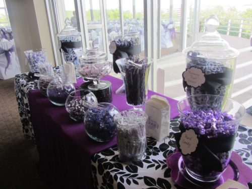 Perfect Pearl Theme Wedding Decor in Purple