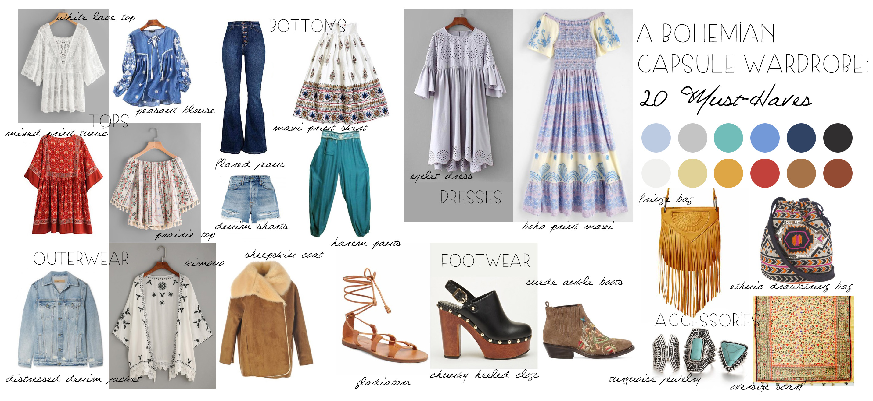 Bohemian Capsule Wardrobe