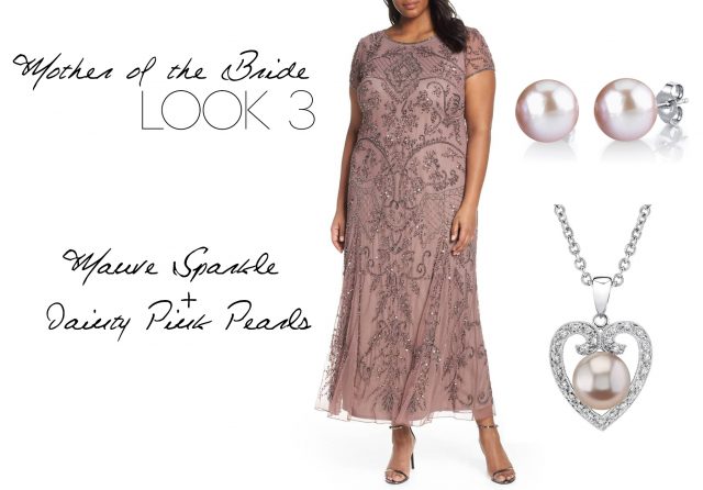 Mauve Sparkle & Dainty Pink Pearls