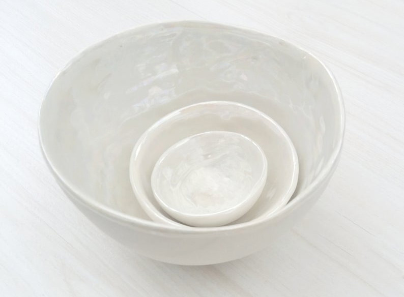 Pearl Glaze Anniversary Bowls