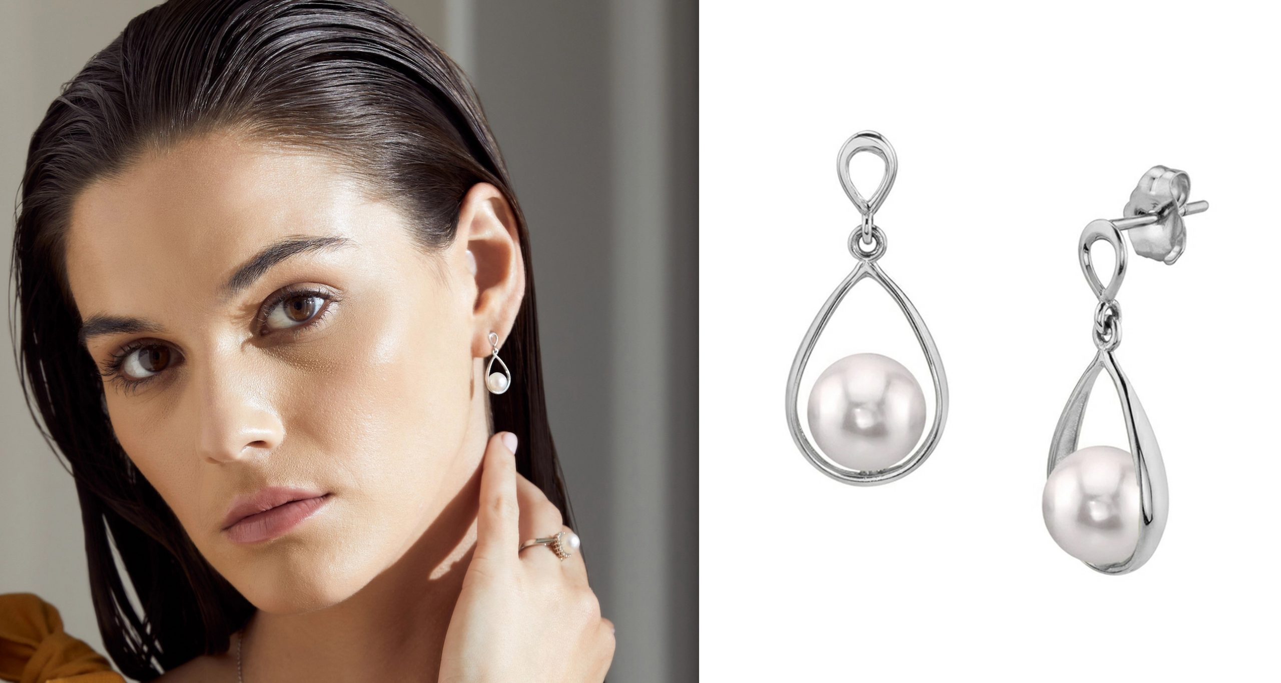 Teardrop Pearl Earrings