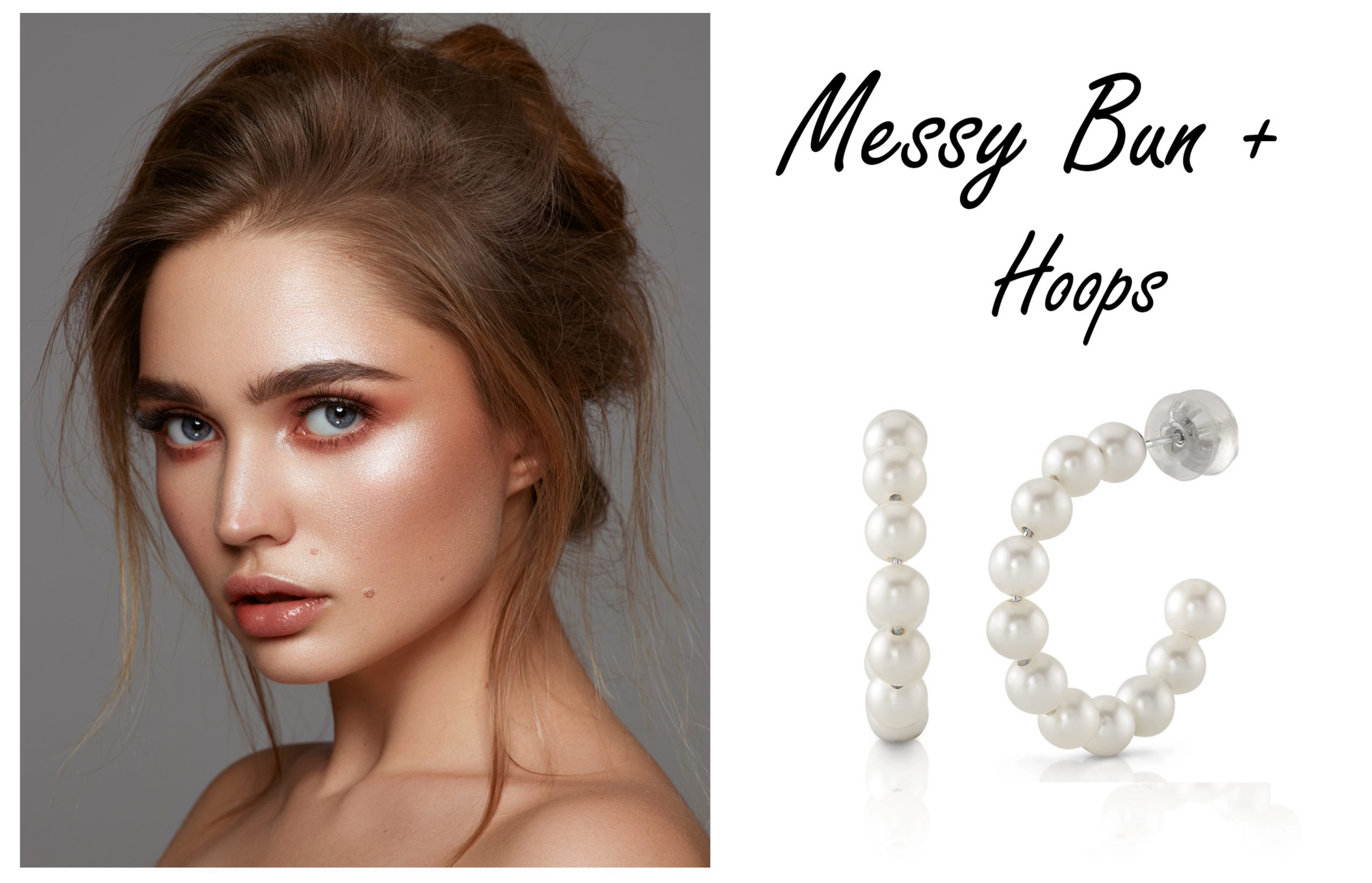 Messy Bun Wedding Jewelry