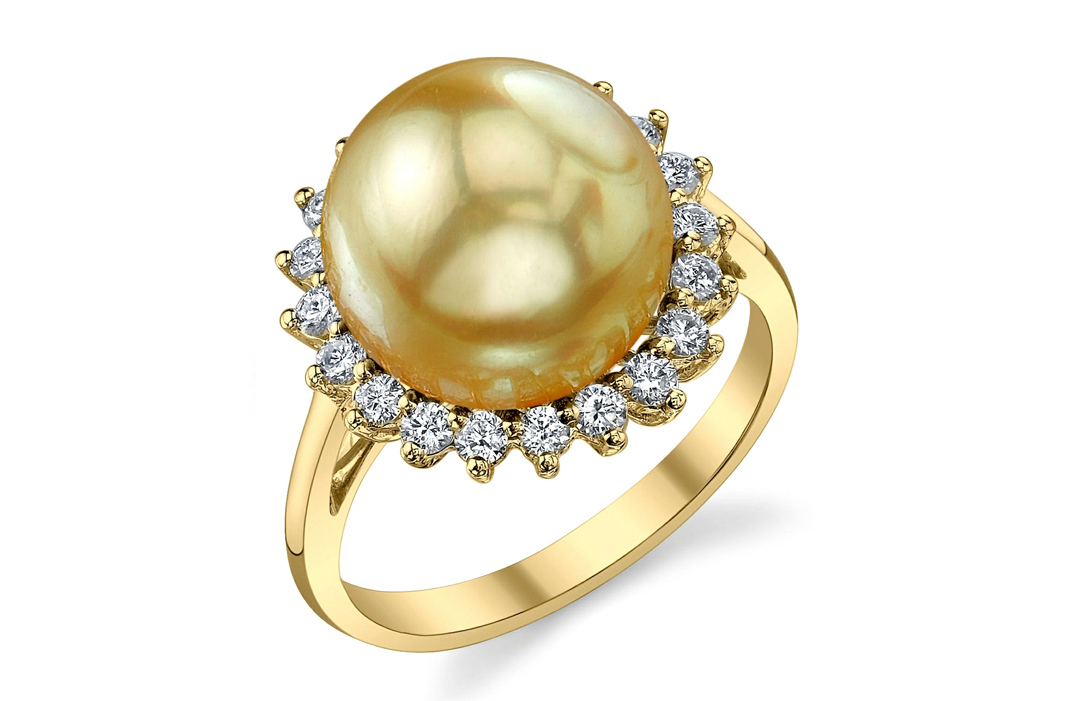 Golden Pearl Ring