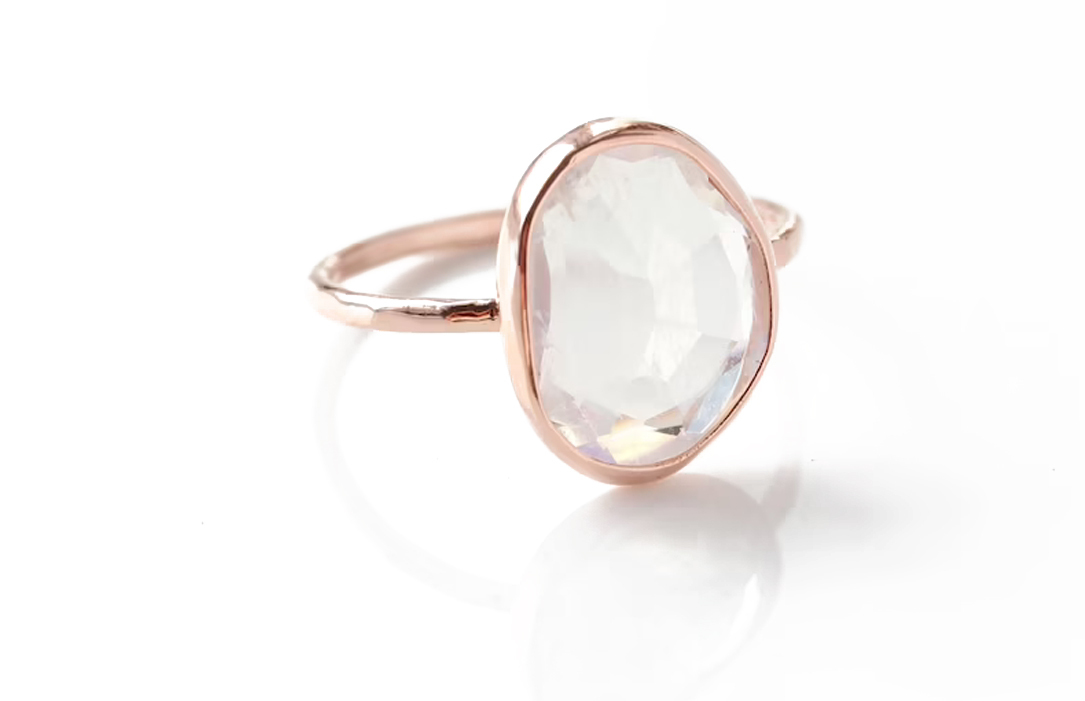 Rose Gold Moonstone Ring