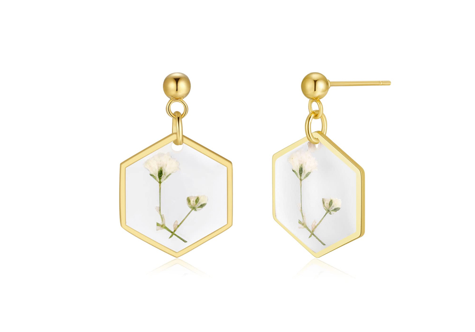 Pressed Flower Earrings