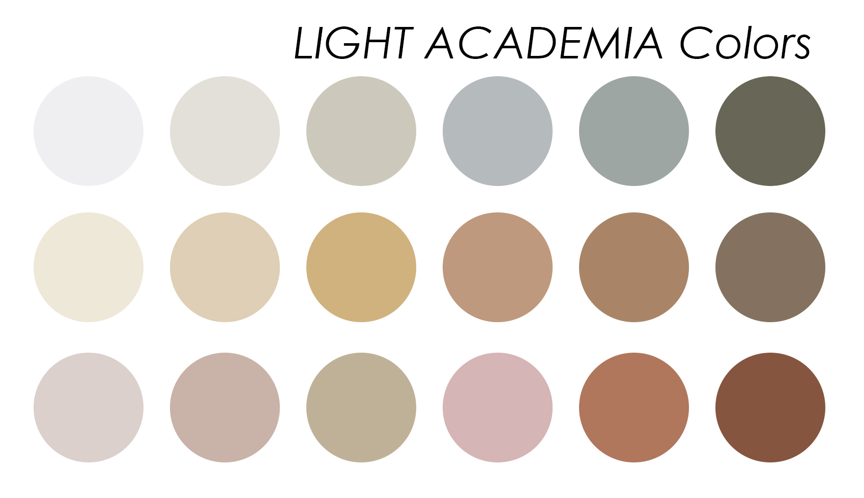 Light Academia Color Palette