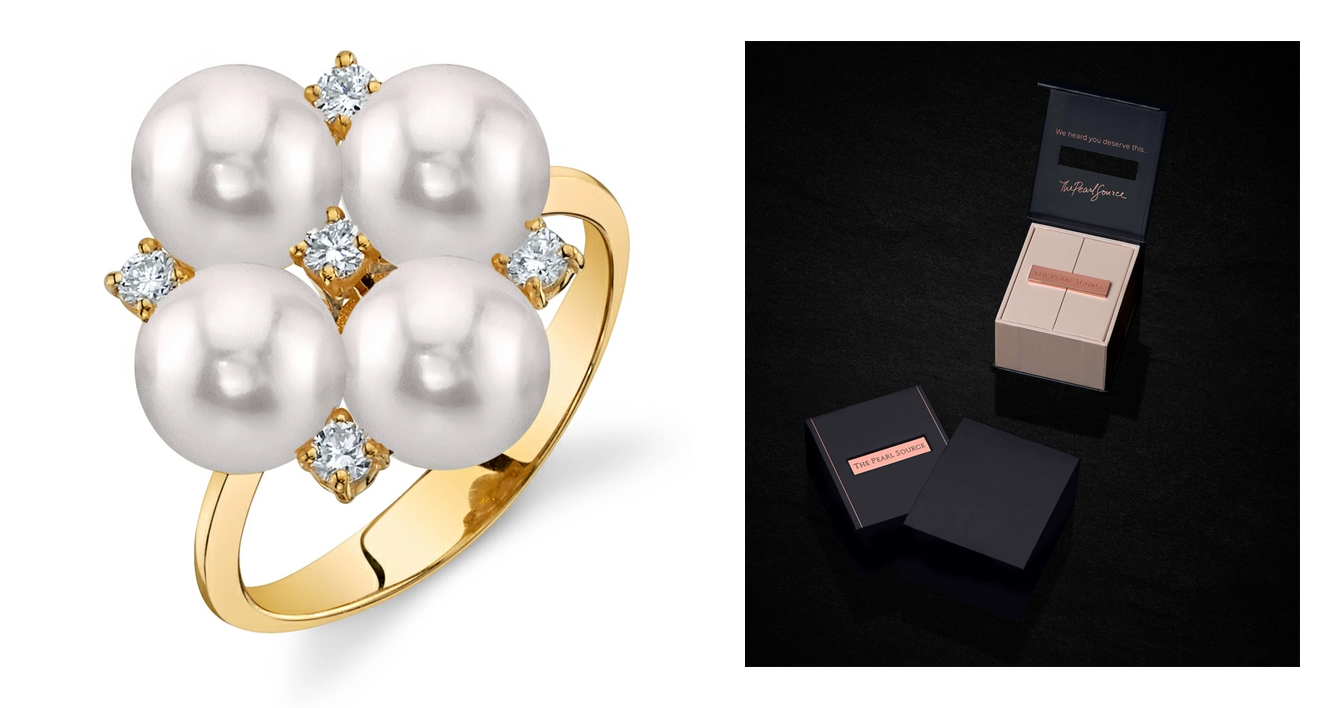 Akoya Pearl & Diamond Ring