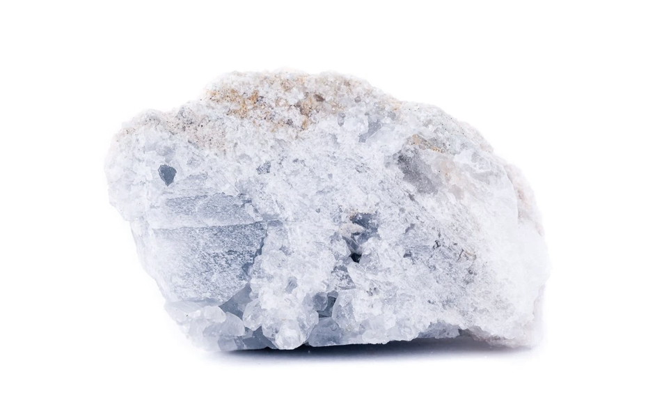 Celestite white blue crystal