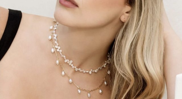 Layering necklaces freshwater pearls