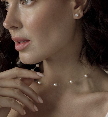 Capped Pearl Necklace main image 0