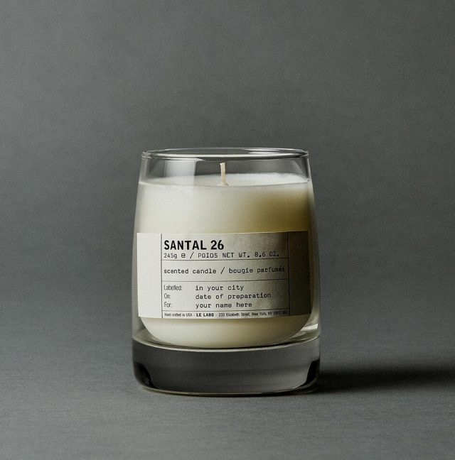 Luxury candles make the perfect gift, like Santal 26 from La Labo.