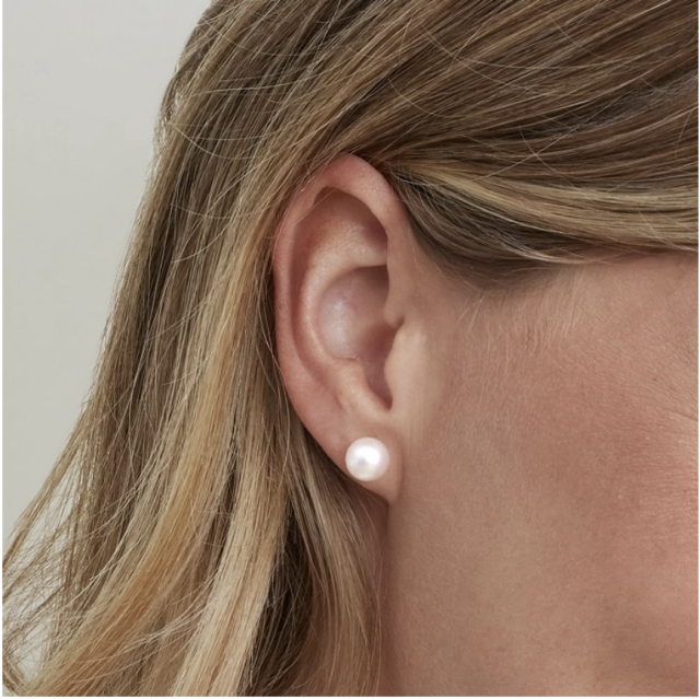 Akoya Pearl stud earrings from The Pearl Source.