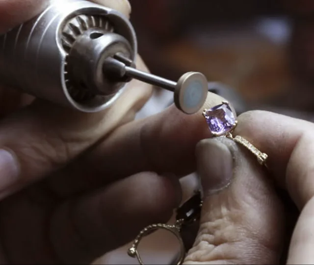 Create your own diamond ring with a jewelry making course.